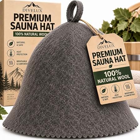 Amazon.com: Halsa Sauna Hat, Viking Style | Handmade Natural Wool